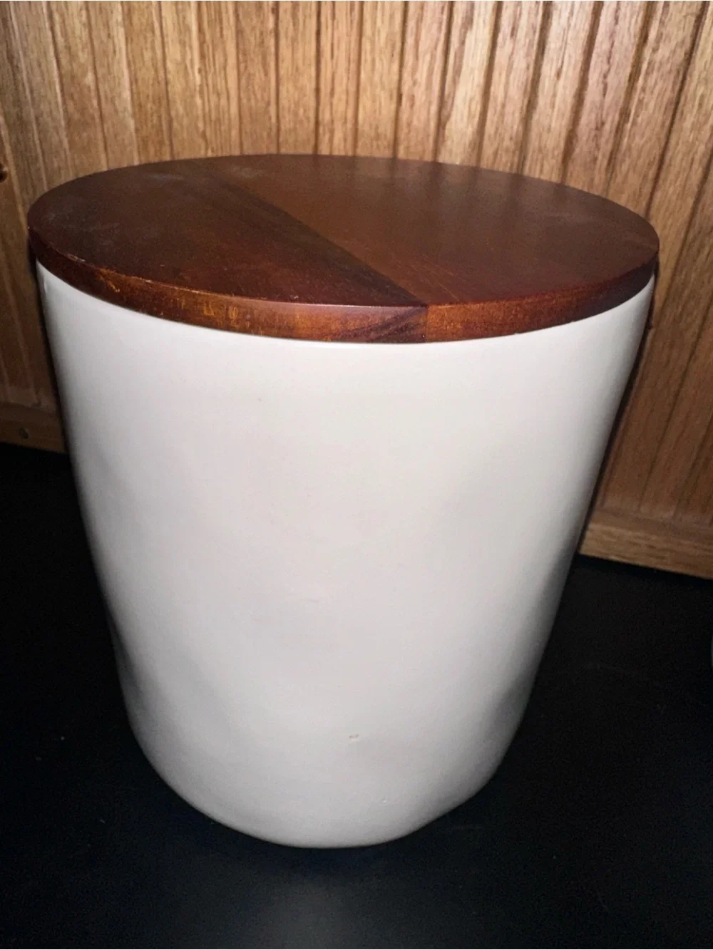 Hearth & Hand Cream Stoneware Flour Canister